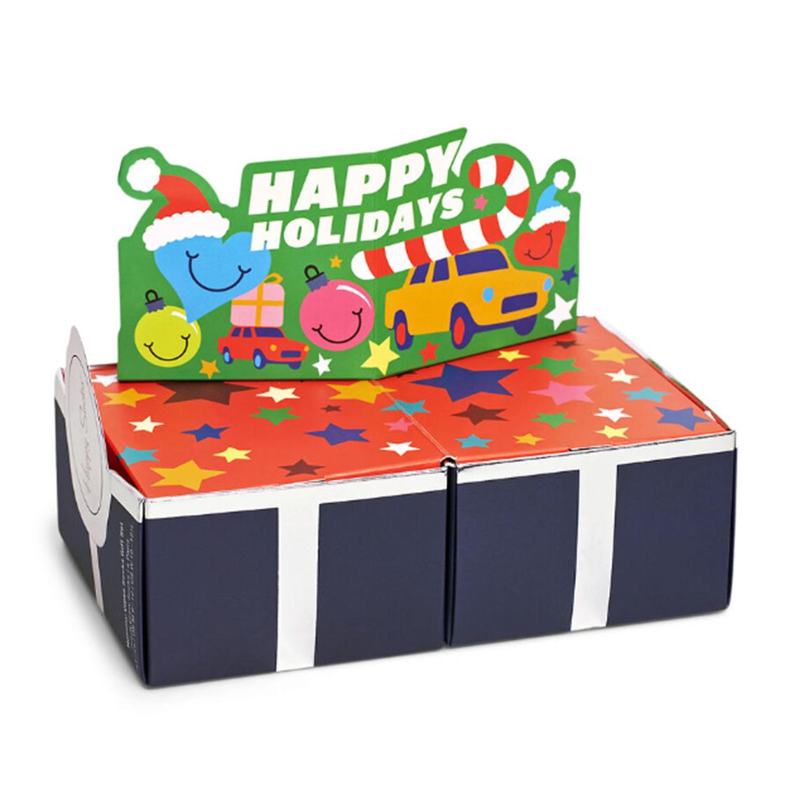 4-Pack Holiday Vibes Gift Set 4300 - Set da 4 Paia di Calzini Multicolore XHBG09-4300  HAPPY SOCKS 