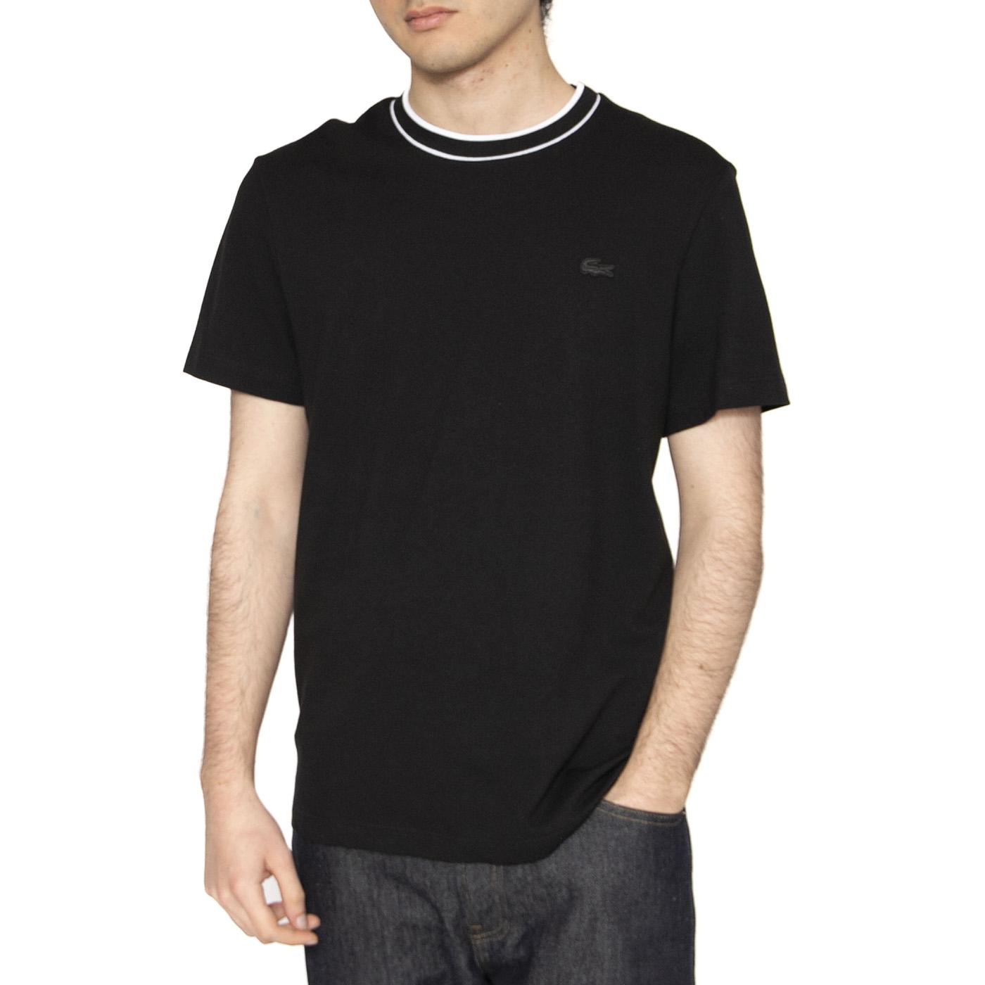 T-Shirt 031 Black - Maglietta Girocollo Uomo Nera TH8174-031  LACOSTE 