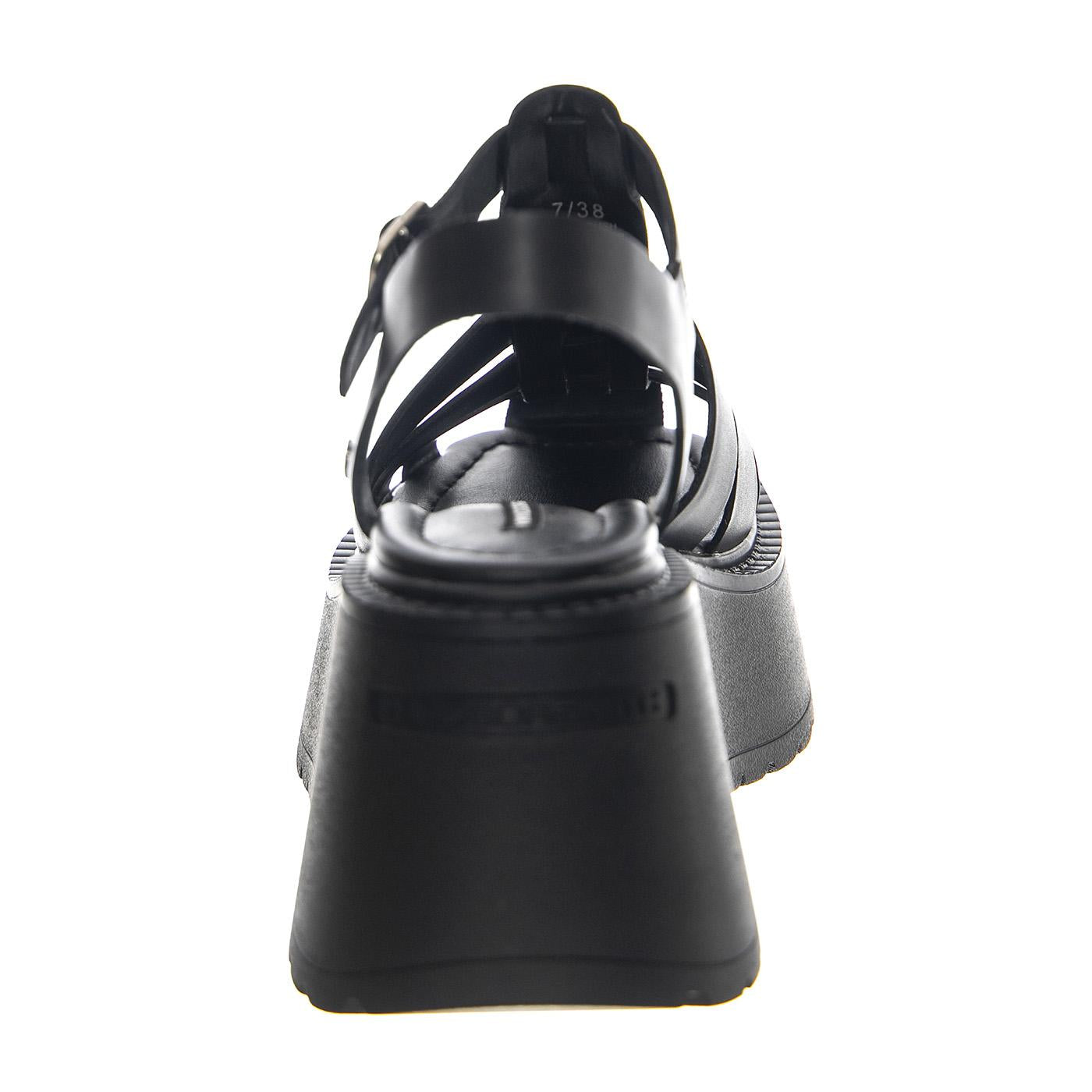 Crush Black Leather - Sandali Donna Neri WSSCRUSH-BLA  WINDSOR SMITH 