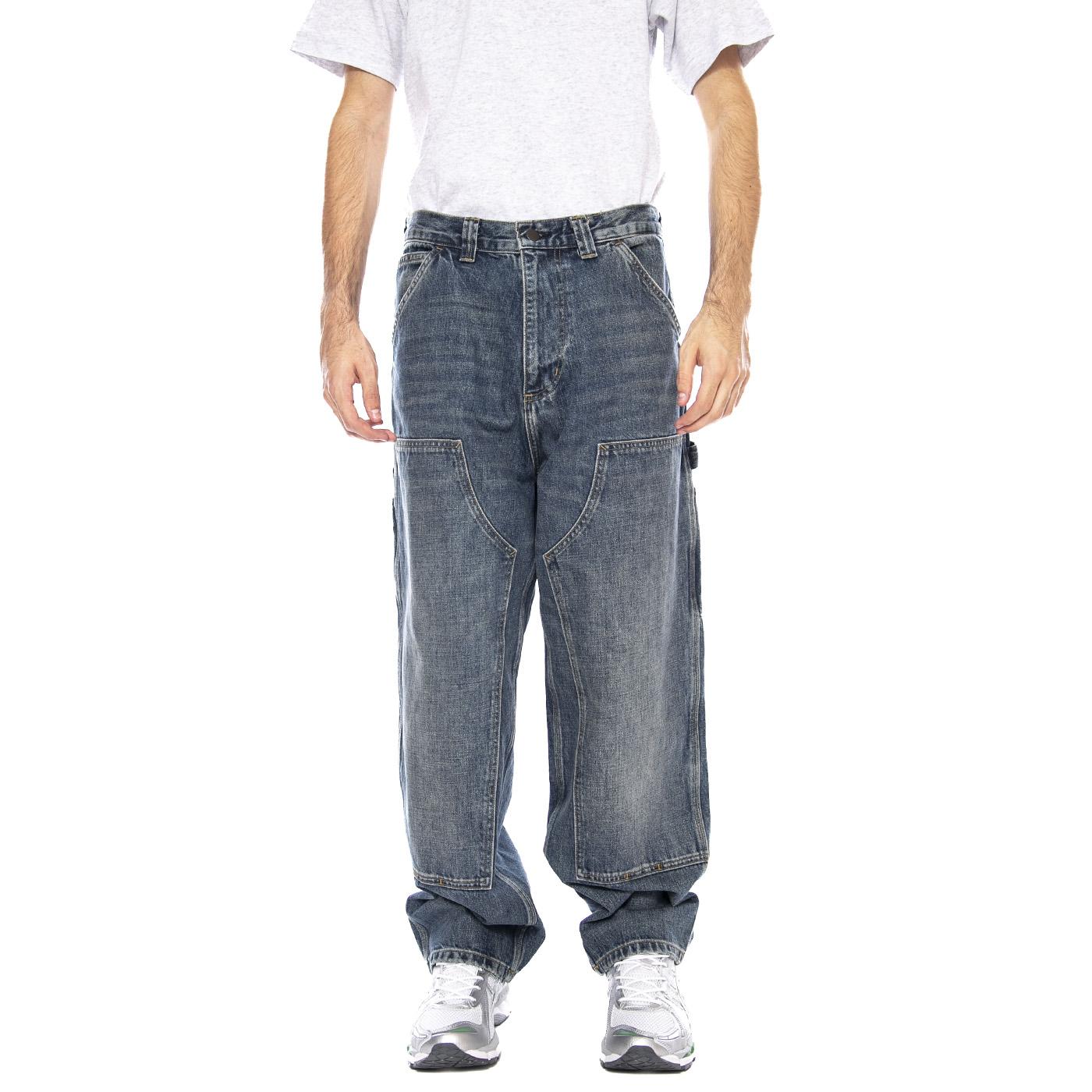 OG Double Knee Pant Blue - Pantaloni Denim Jeans Uomo Blu I035797.014L  CARHARTT WIP 