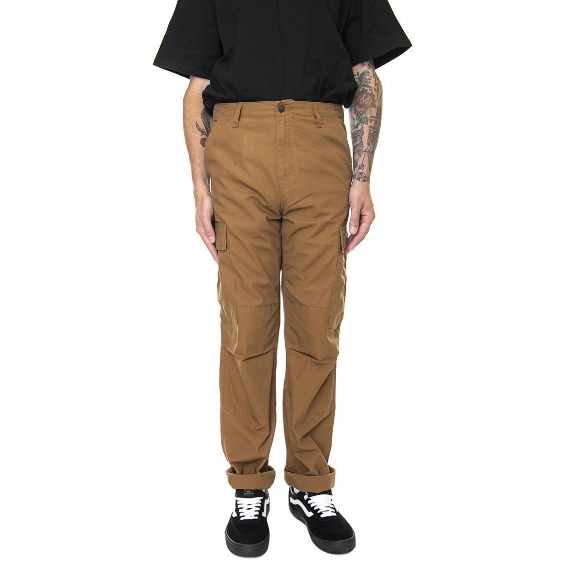 Regular Cargo Pant Hamilton Brown Rinsed - Pantaloni Cargo Uomo Marroni I015875-HZ02  CARHARTT WIP 