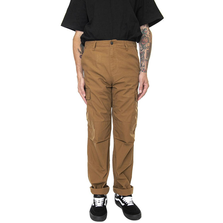Regular Cargo Pant Hamilton Brown Rinsed - Pantaloni Cargo Uomo Marroni I015875-HZ02  CARHARTT WIP 