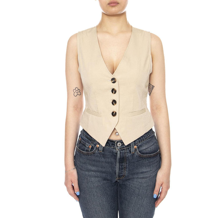 VESTS SAND - Gilet Donna Beige 4.66.119.19 102 MD'M 