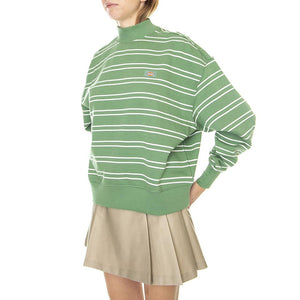 Westover Stripe Sweat Dark Ivy - Felpa Mezzo Collo Donna Verde / Multicolore DK0A4Y2LC971  DICKIES 