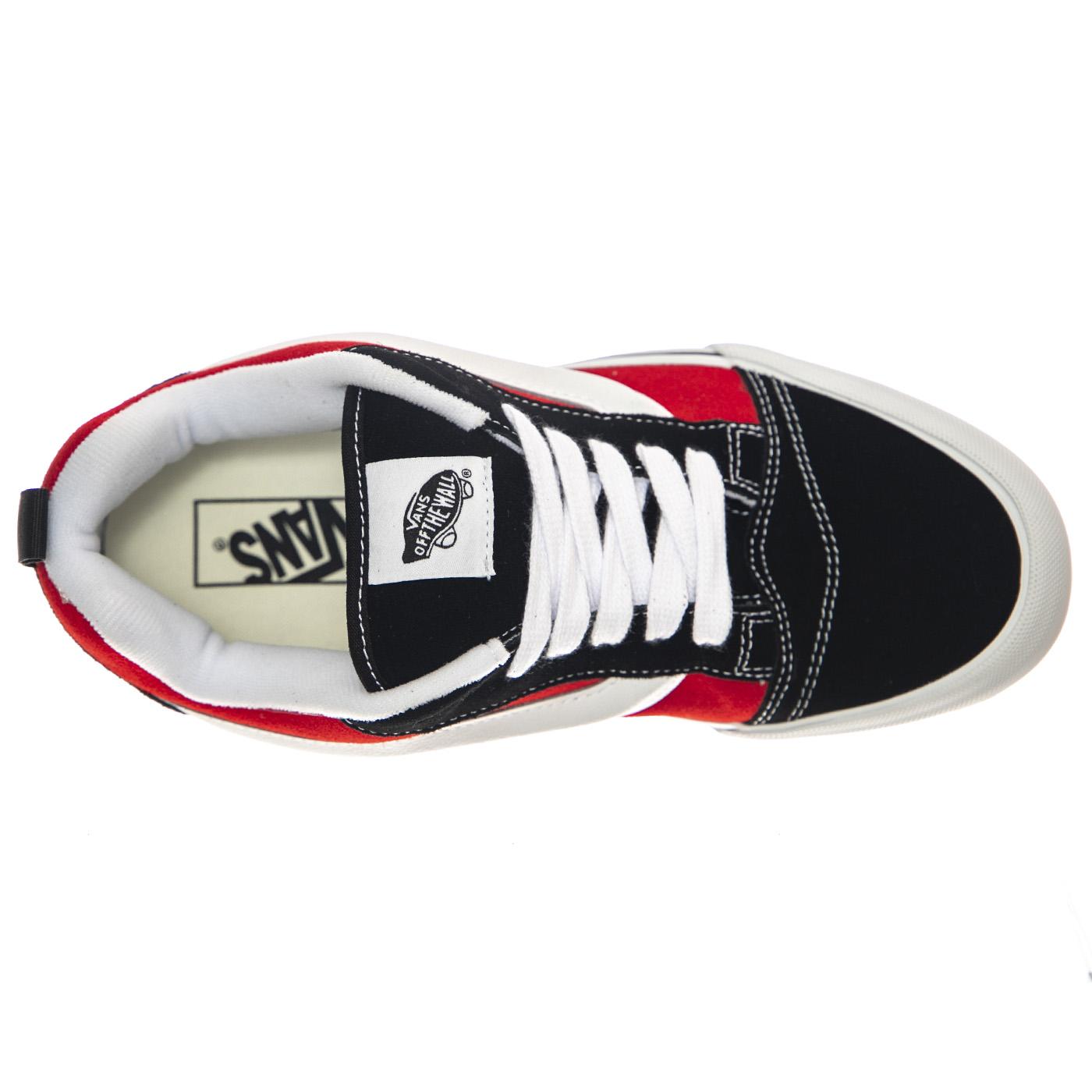 Knu Skool Red/True White - Scarpe Stringate Profilo Basso Uomo Multicolore VN0009QC6RT1  VANS 