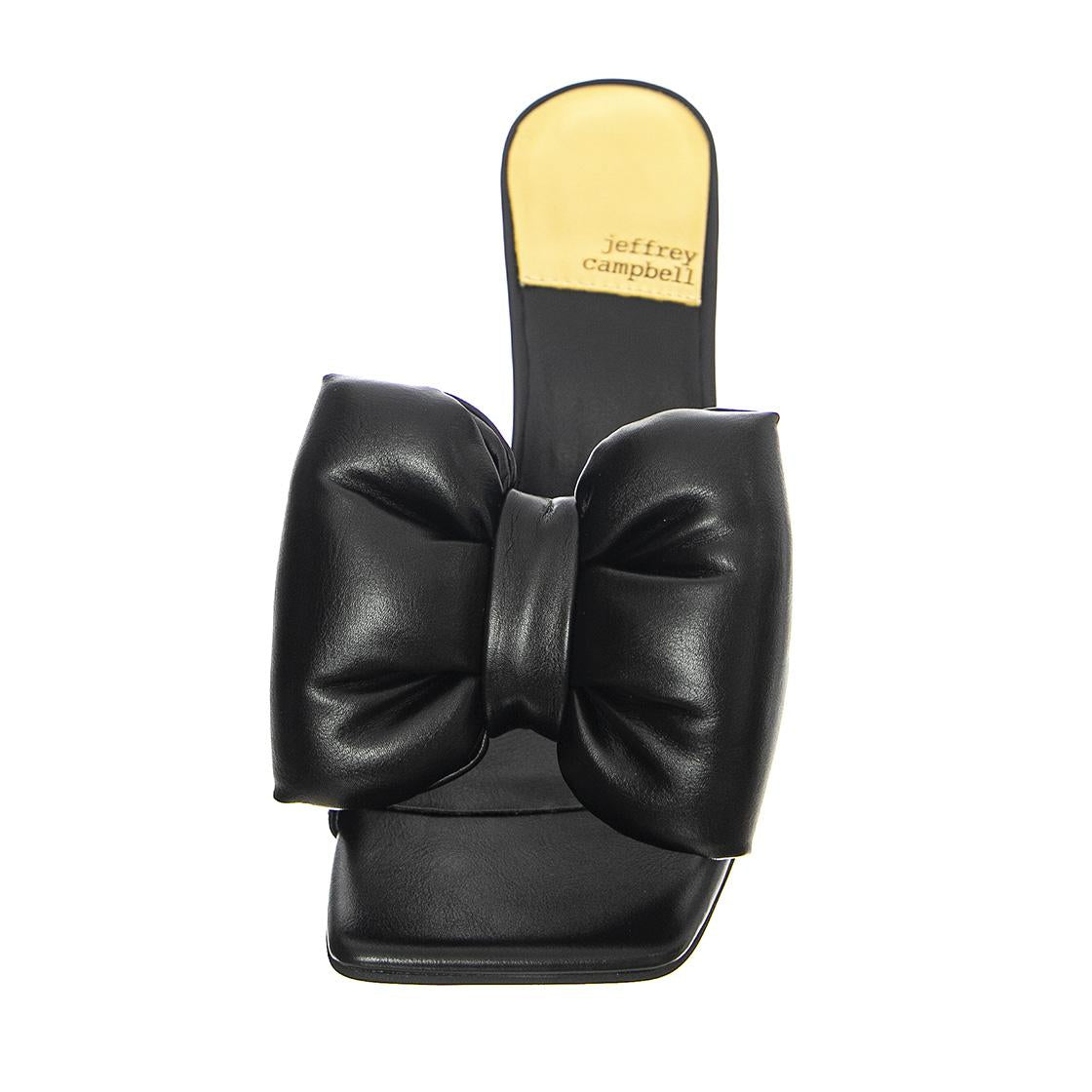 Bow-Down Black Gold Pu - Sandali con Fiocco Donna Neri JCSJC-932-1-5-BLA  JEFFREY CAMPBELL 