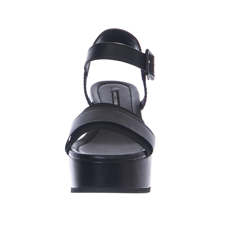 Joni Sandals - Black - Sandali con Zeppa Donna Neri WSSJONI-BLK  WINDSOR SMITH 