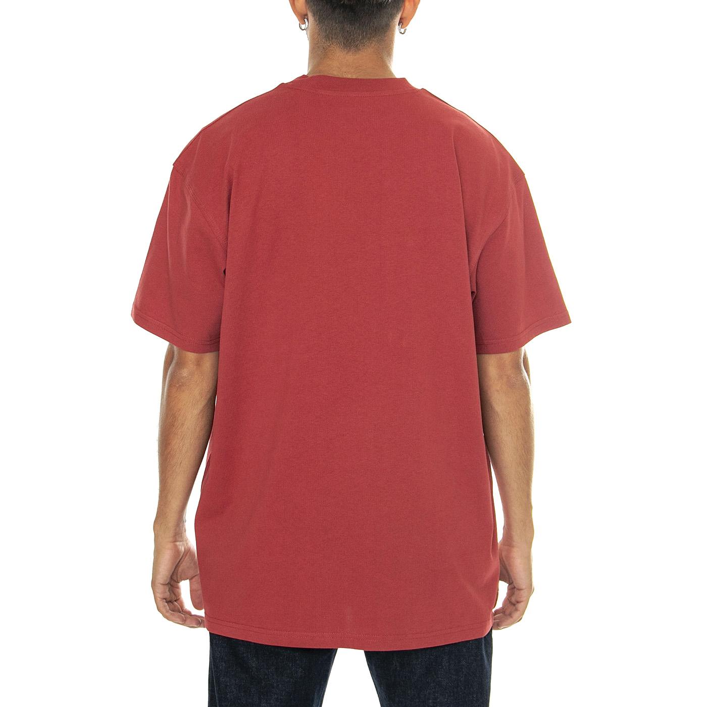 S/S American Script T-Shirt Tuscany - Maglietta Girocollo Uomo Rossa I029956.002XX  CARHARTT WIP 