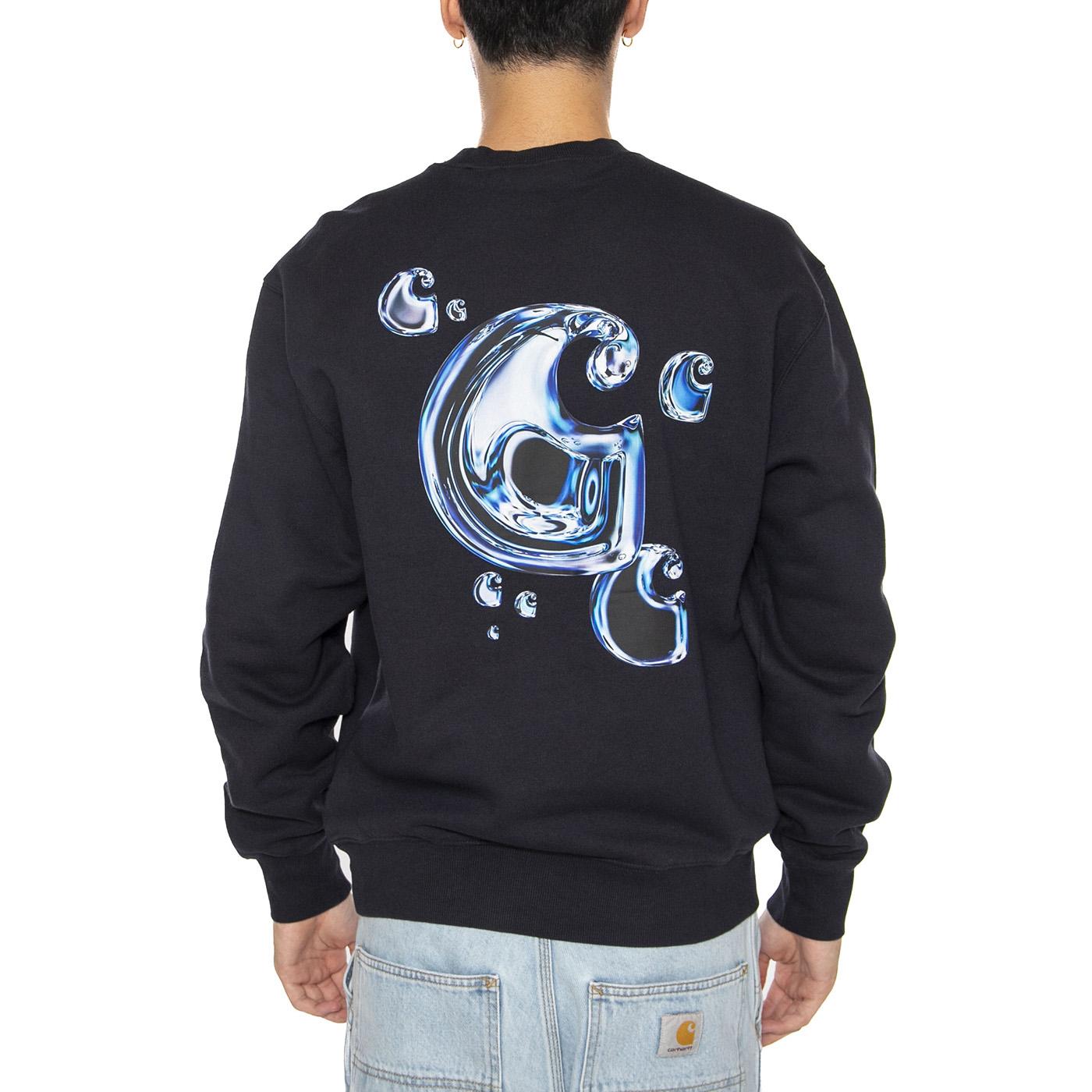 Solar Chrome Sweat Dark Navy - Felpa Girocollo Uomo Blu I035189.1CXX . CARHARTT WIP 