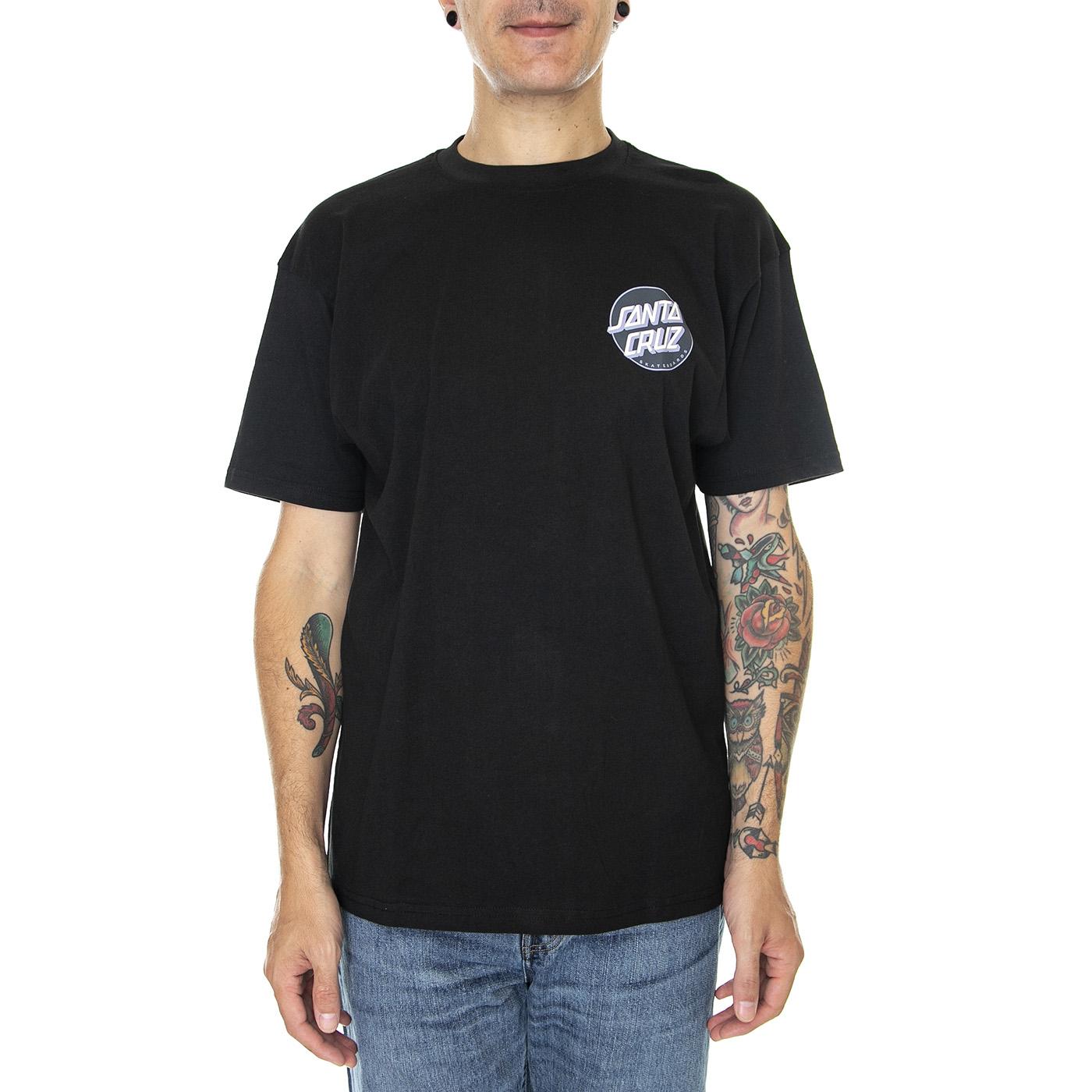 Botanic Skull T-Shirt Black - Maglietta Girocollo Uomo Nera SCA-TEE-8416  SANTA CRUZ 