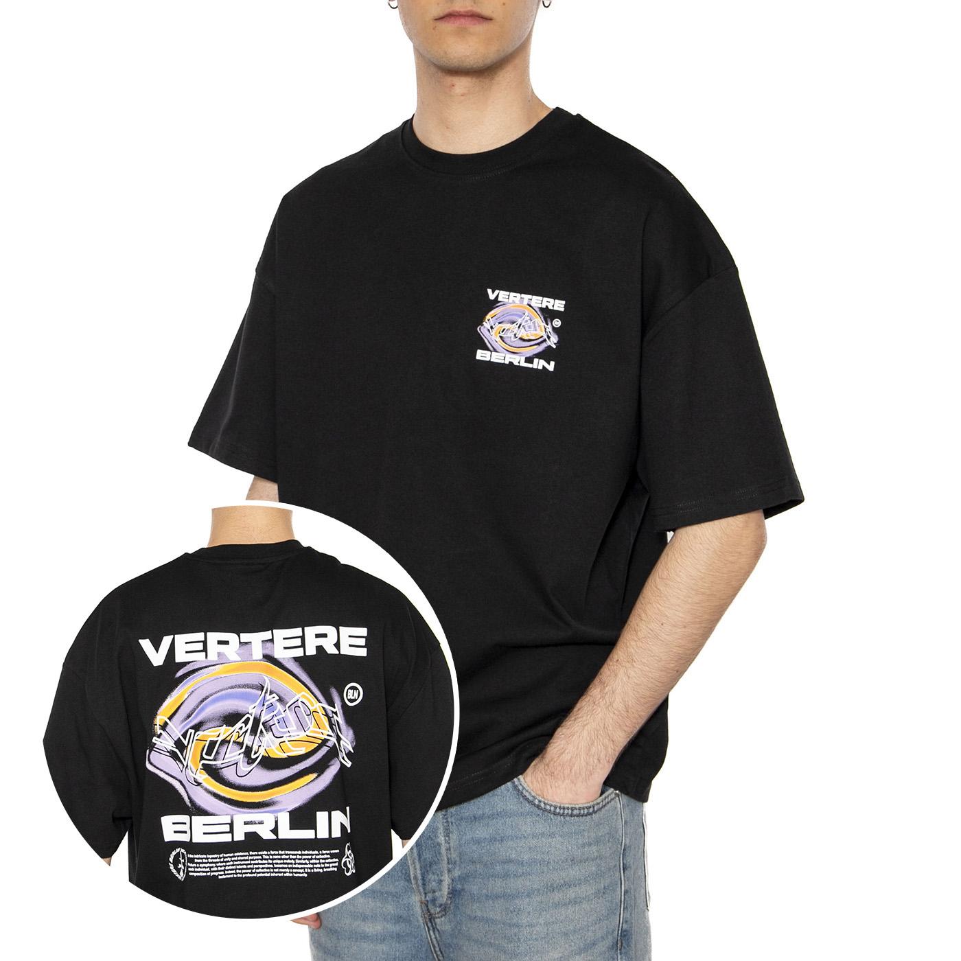 Hypno T-Shirt Black - Maglietta Girocollo Uomo Nera VER-T287-BLK  VERTERE BERLIN 