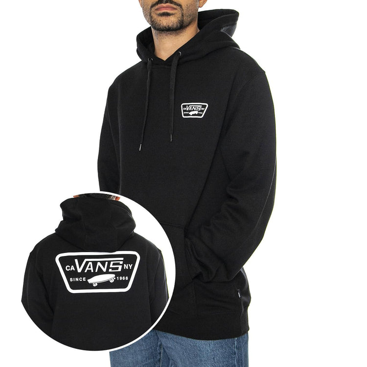 Full Patch Pullover Black - Felpa con Cappuccio Uomo Nera VN000HNZBLK1  VANS 