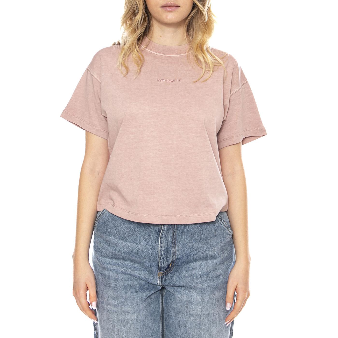 W S/S Benton T-Shirt - Rosa - Maglietta Donna I035528_1NJ_GD . CARHARTT WIP 