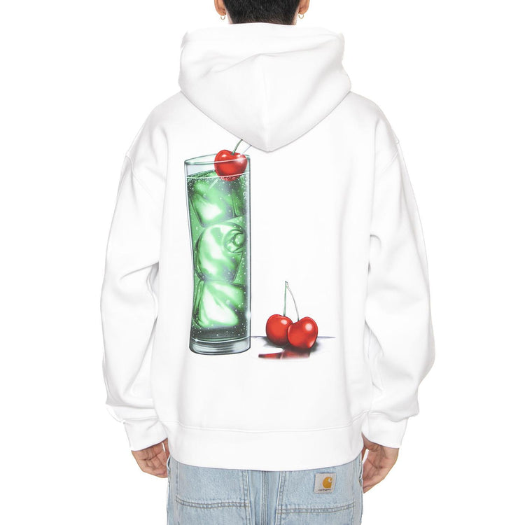 Hooded Jake Garcia Sweat White - Camicia con Cappuccio Uomo Bianca I035191.02XX  CARHARTT WIP 