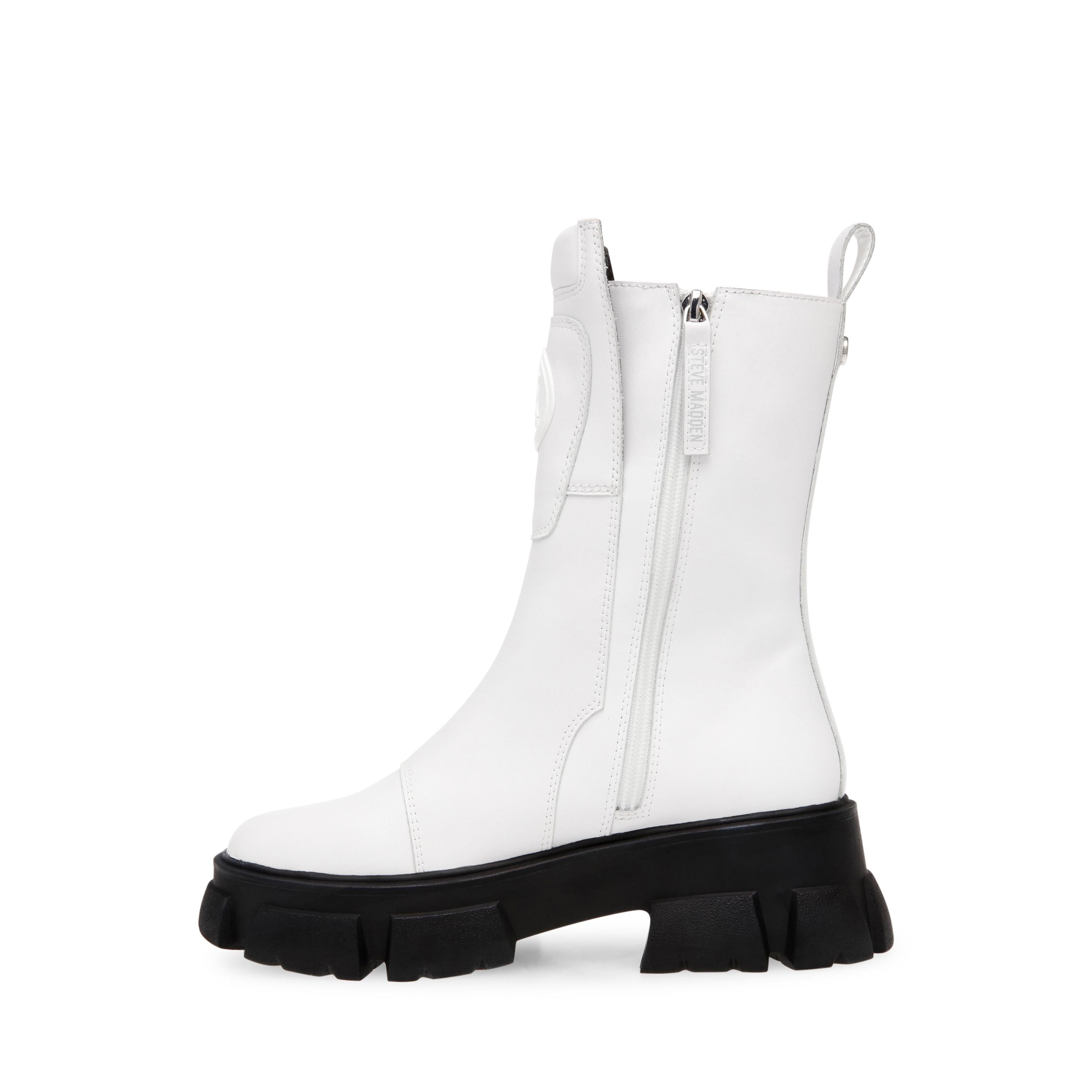 Transfixed White Leat - Stivali Donna Bianchi SMSTRANSFIXED-107  STEVE MADDEN 