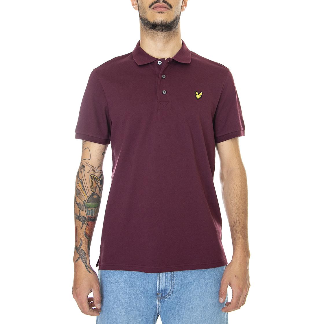 Plain - Polo Uomo Bordeaux / Burgundy SP400VOG-Z562  LYLE & SCOTT 