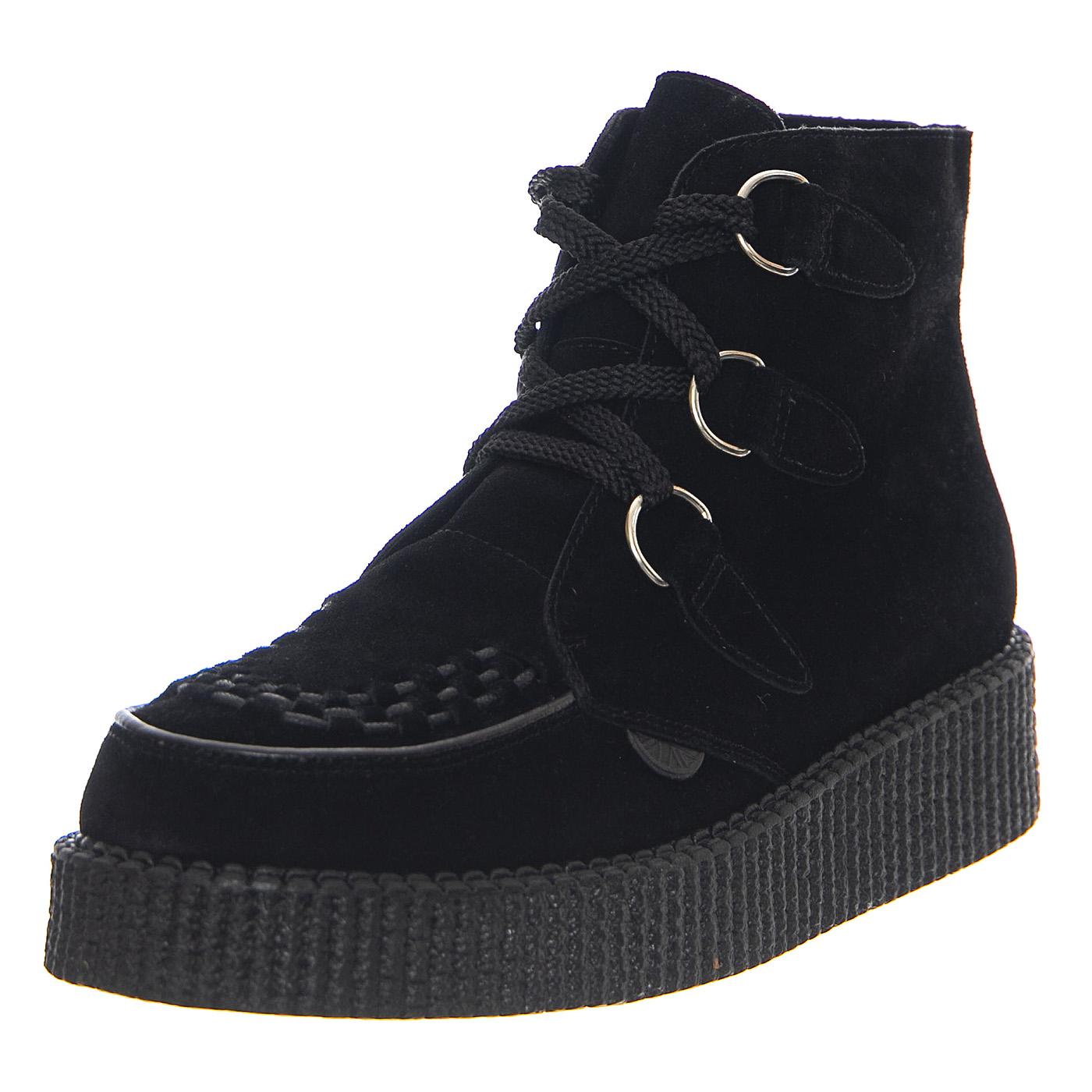 Wulfurn High Black Suede - Scarpe Stringate Profilo Basso Donna Nere 24458_4  UNDERGROUND 