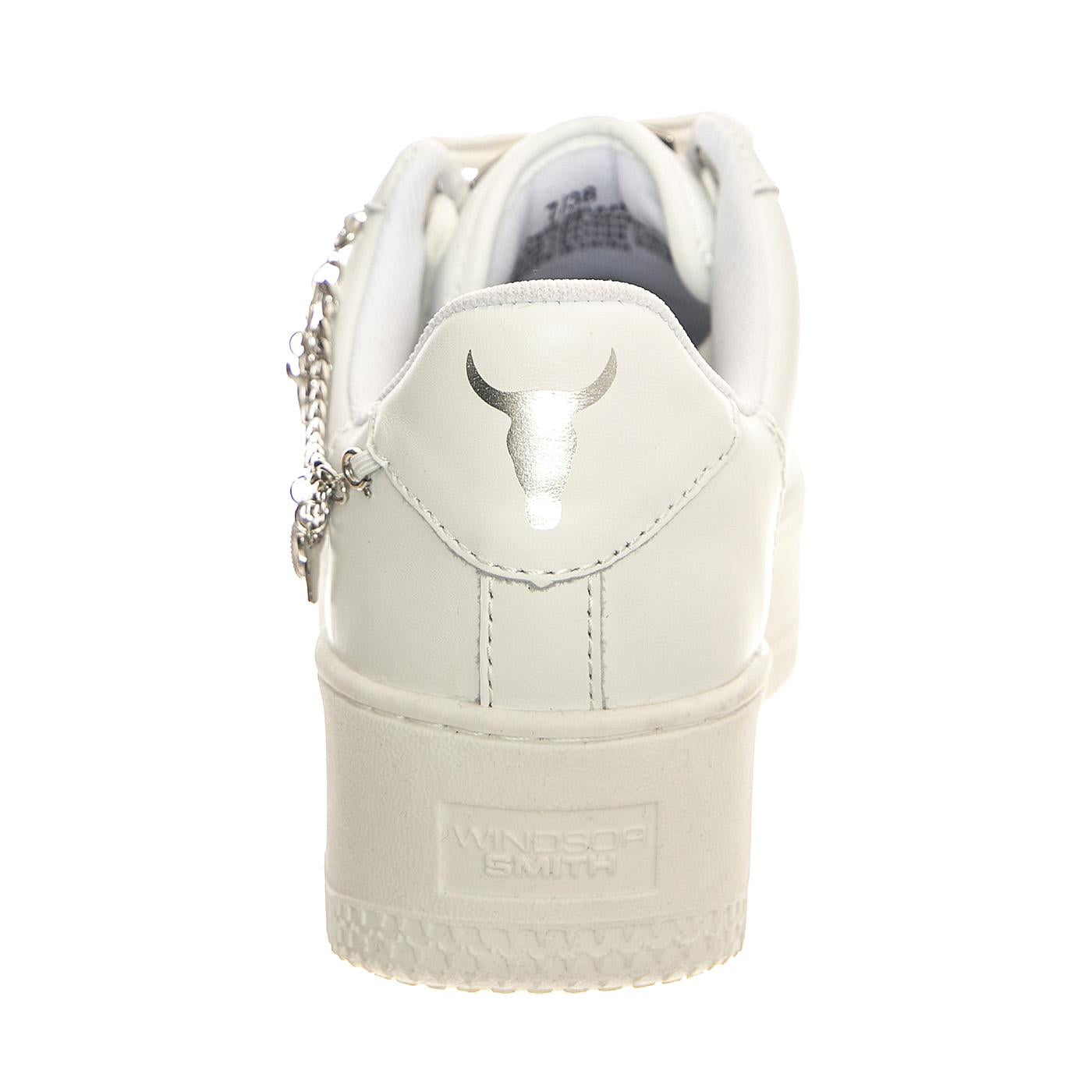 Remember White Brave / Silver Chain - Scarpe Donna Bianche WSPRELEASE-WHTSIL  WINDSOR SMITH 