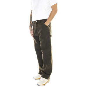 OG Single Knee Pant Black / Deep H Brown /stone washed - Pantaloni Uomo Marroni I032360.1TS06  CARHARTT WIP 