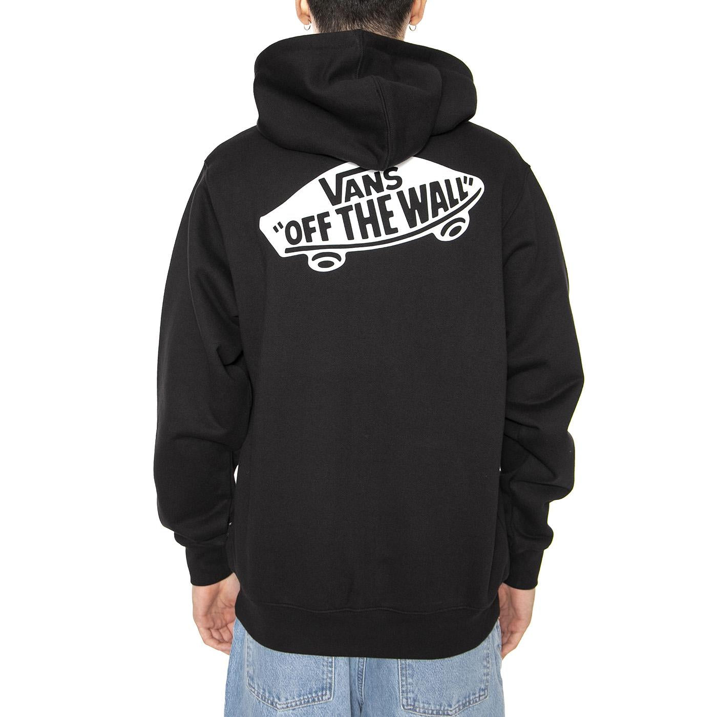 Syle 76 II Loose FT FZ PO Black/White - Felpa con Cappuccio Uomo Nera VN000P53Y281  VANS 