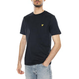 Einfarbiges T-Shirt Dunkelblau/Schwarz - Herren-T-Shirt mit Rundhalsausschnitt von LYLE & SCOTT