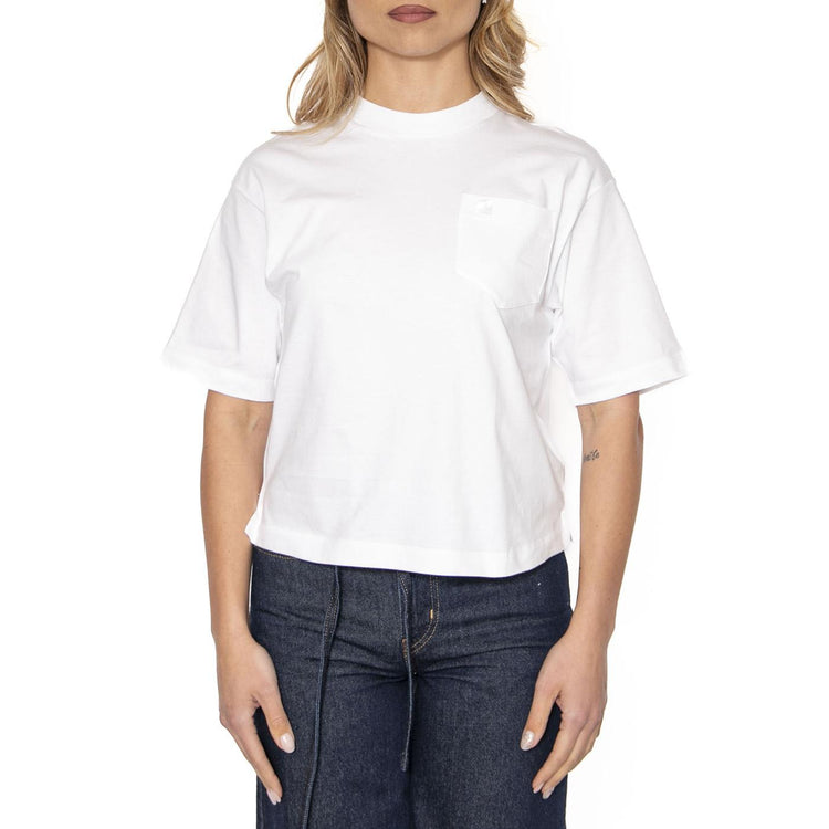 Carhartt WIP  t-shirt S/S Colburn - Maglietta Girocollo Donna Bianca I034308.02XX  CARHARTT WIP 