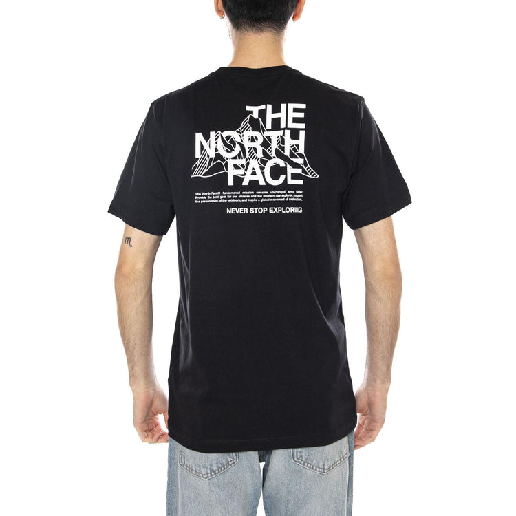 M MNT SKTCH RG SS T - Maglietta Girocollo Uomo Nera NF0A8GUZ JK31 THE NORTH FACE 