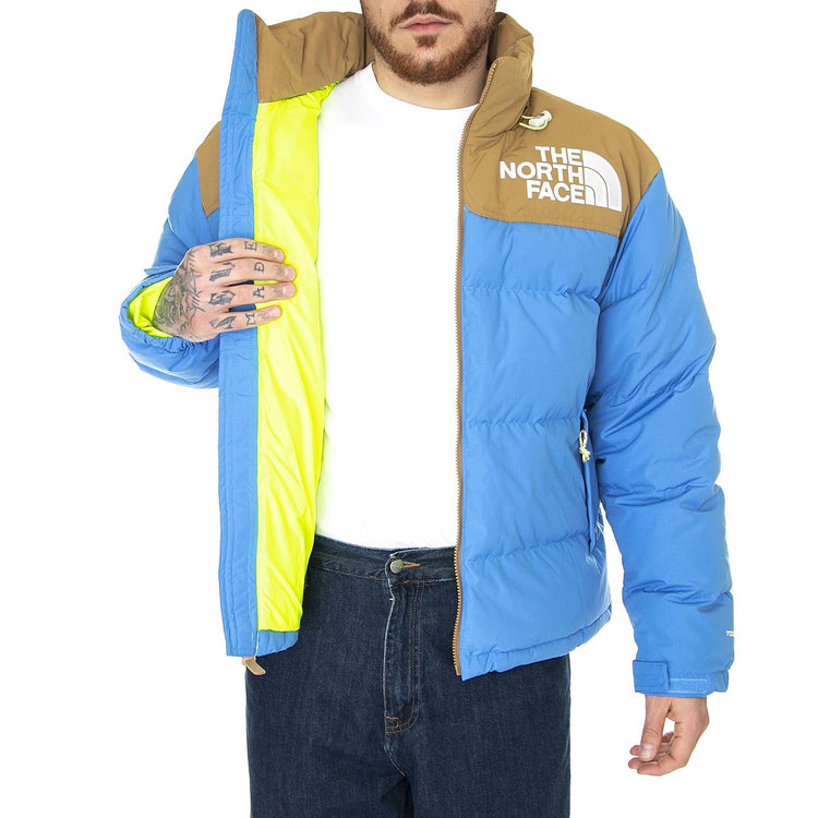 M 92 Low-Fi Hi-Tek Nuptse Supersonic Blue / Utility Brown - Giacca Uomo Blu / Marrone NF0A7ZYPTV81  THE NORTH FACE 