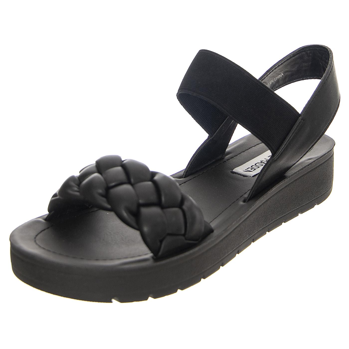 W' Keenly Black Sandals - Sandali Donna Neri SMSKEENLY-BLK  STEVE MADDEN 