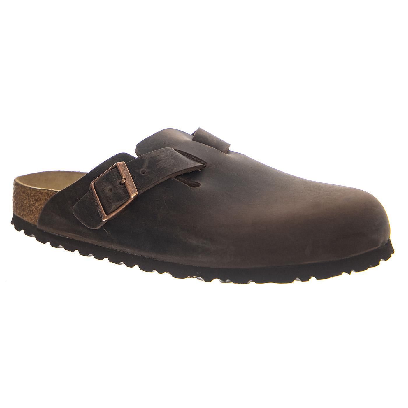 Boston BS Habana Suede Leather Brown -- Sandali Uomo Marroni 0159713 . BIRKENSTOCK 
