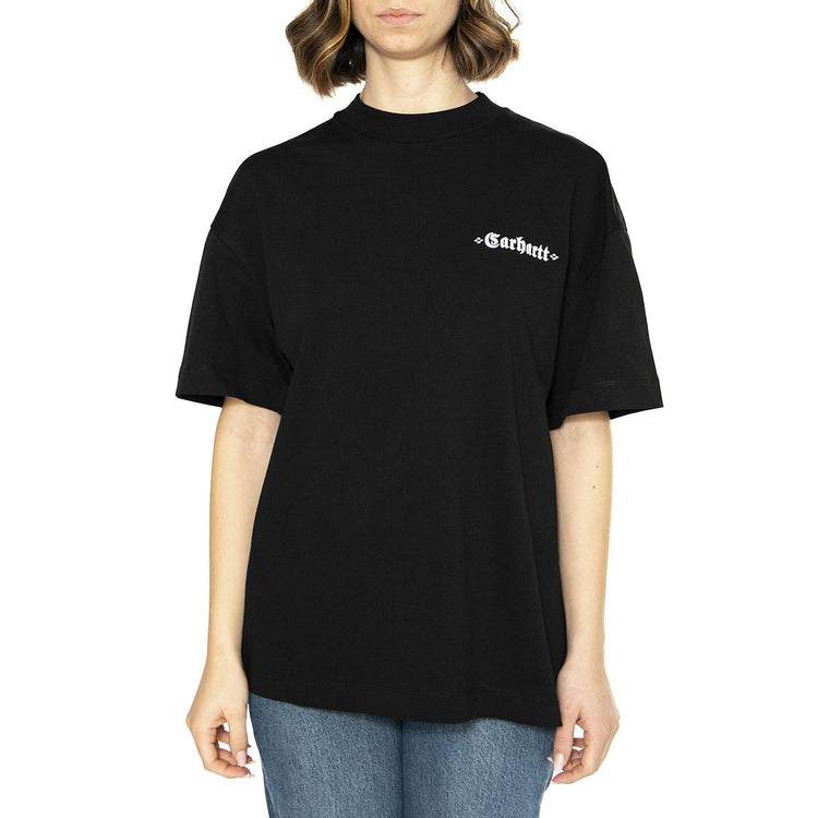 W' S/S Greatest Hits 02 T-S Black / White - Maglietta Girocollo Donna Nera I034401.0D2XX  CARHARTT WIP 