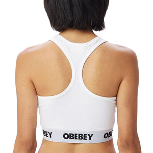 Obey Bralette White - Canotta Cropped Donna Bianca 231170030-WHT  OBEY 
