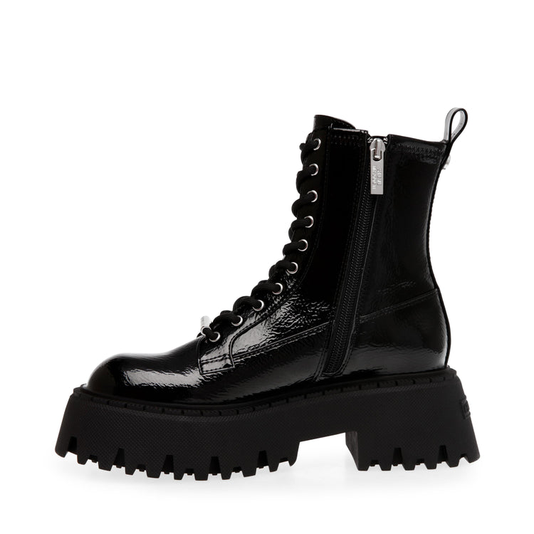 Over-Ride Black Patent - Stivaletti Stringati Donna Neri SMSOVER-RIDE-18  STEVE MADDEN 