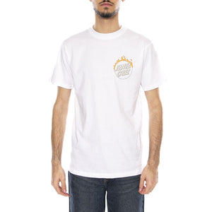 Burnt Opus OVRSZD -- Maglietta Uomo Bianca SCA-TEE-12909 White SANTA CRUZ 