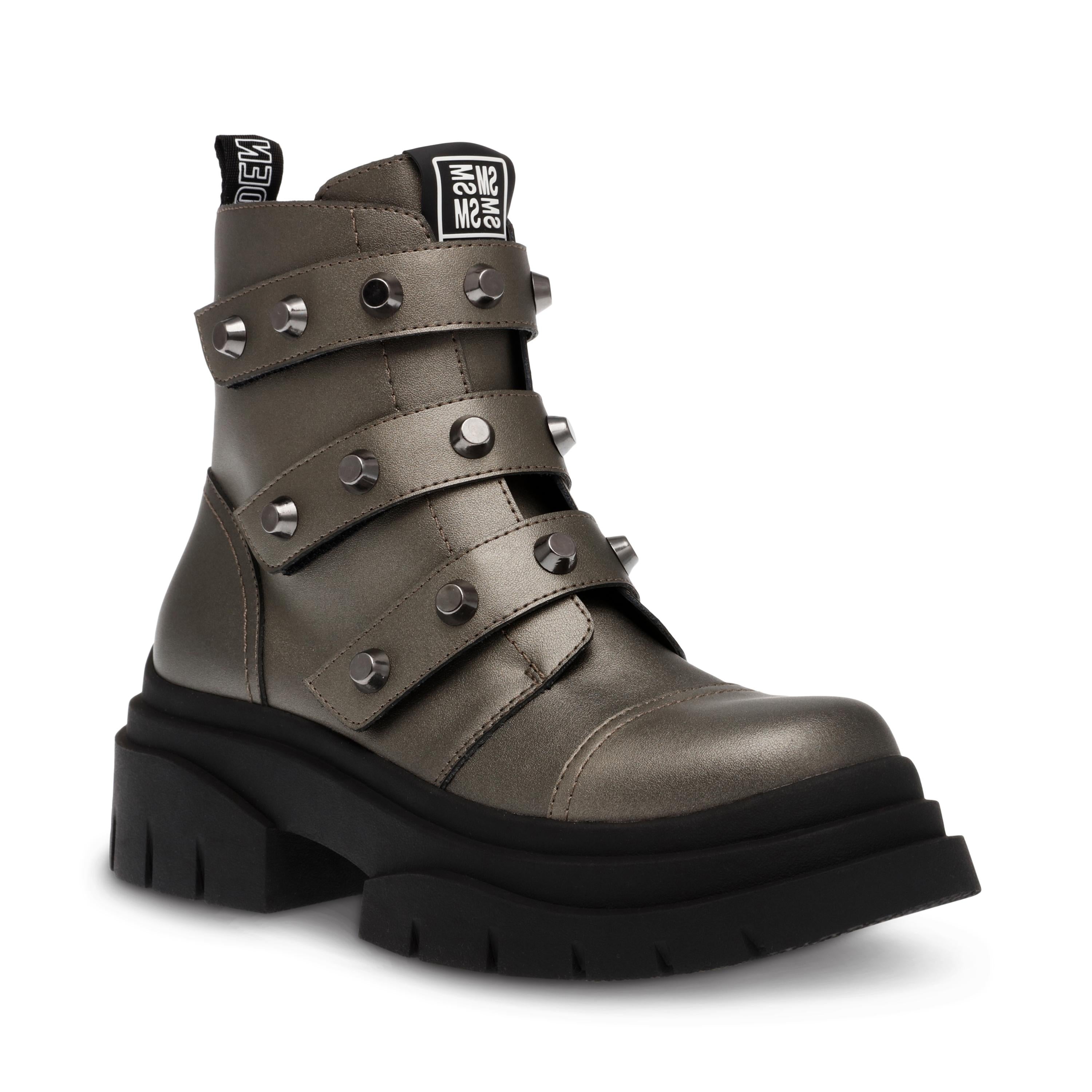 High-Level Pewter Leather - Stivali Donna Grigi SMSHIGH-LEVEL-617  STEVE MADDEN 
