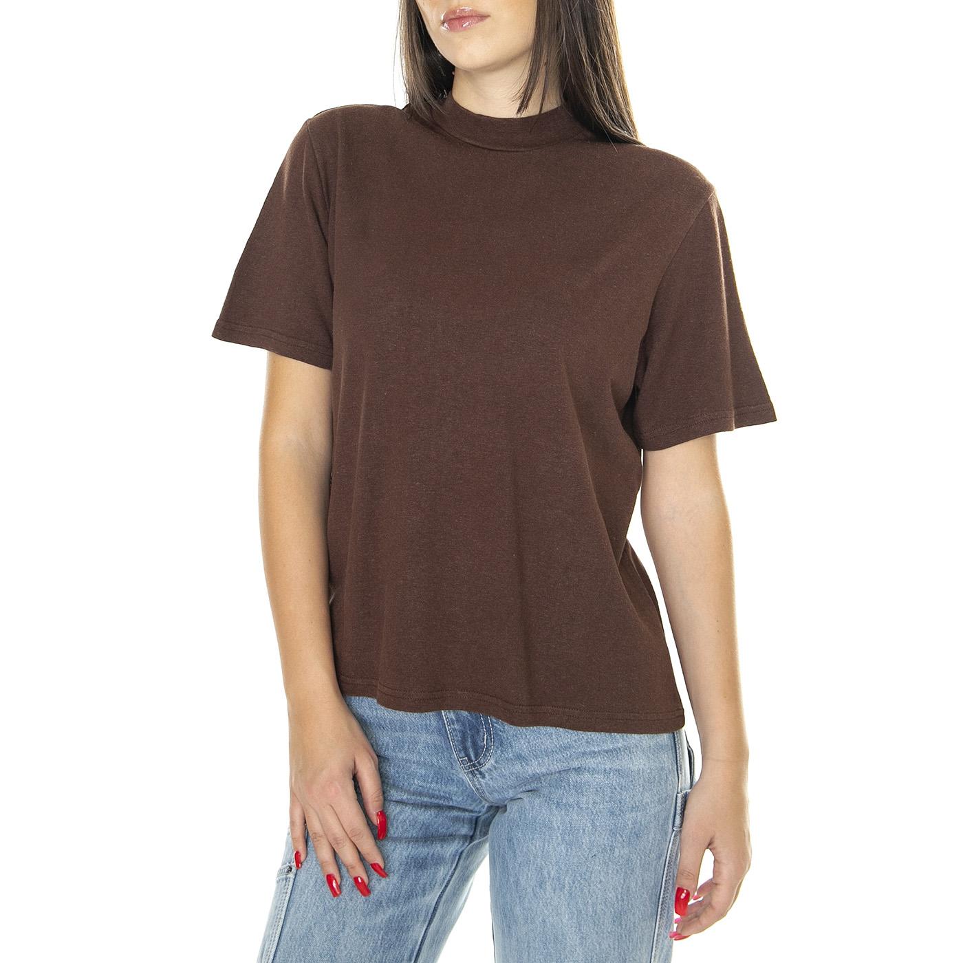Chocolate Hemp Aidin T-Shirt - Maglietta Girocollo Donna Marrone WTS00335  THINKING 