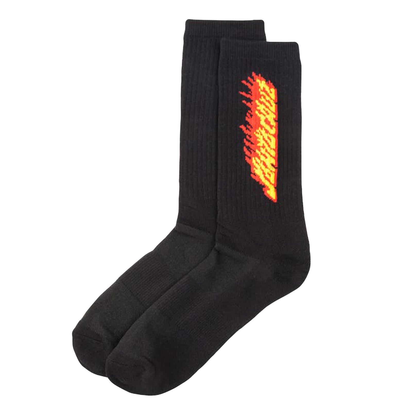 SockFlamingBlack  SANTA CRUZ 