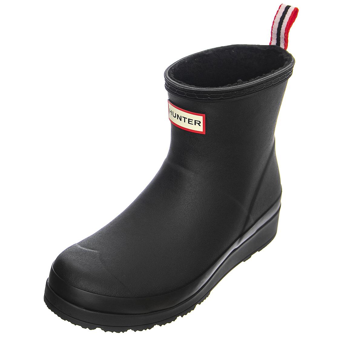 Play Short Sherpa Boot Black - Stivali Profilo alla Caviglia Donna Neri HUSWFS2235RMA-BLK  HUNTER 