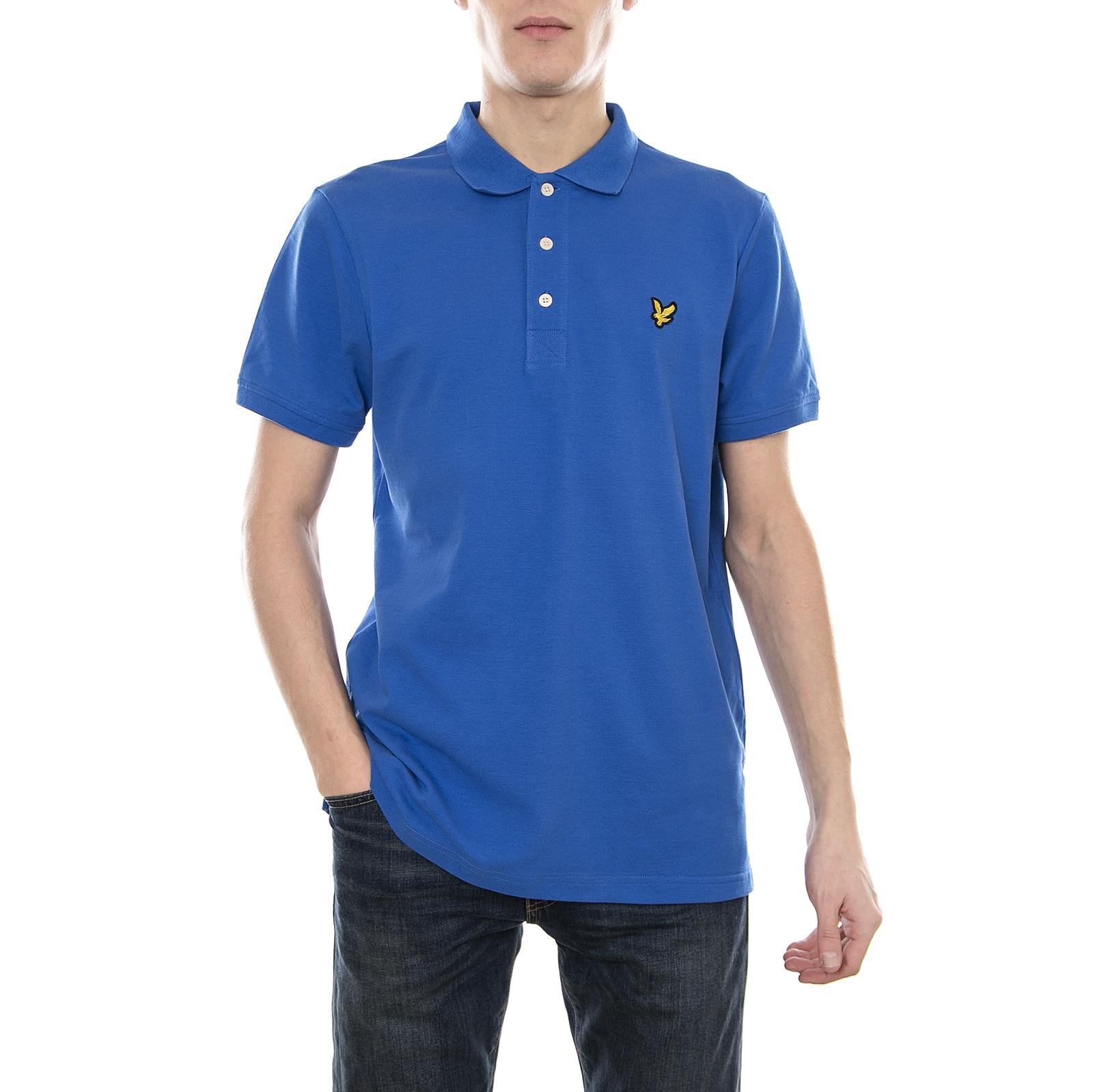 Plain Polo Shirt Lake Blue SP400VB-Y22  LYLE & SCOTT 