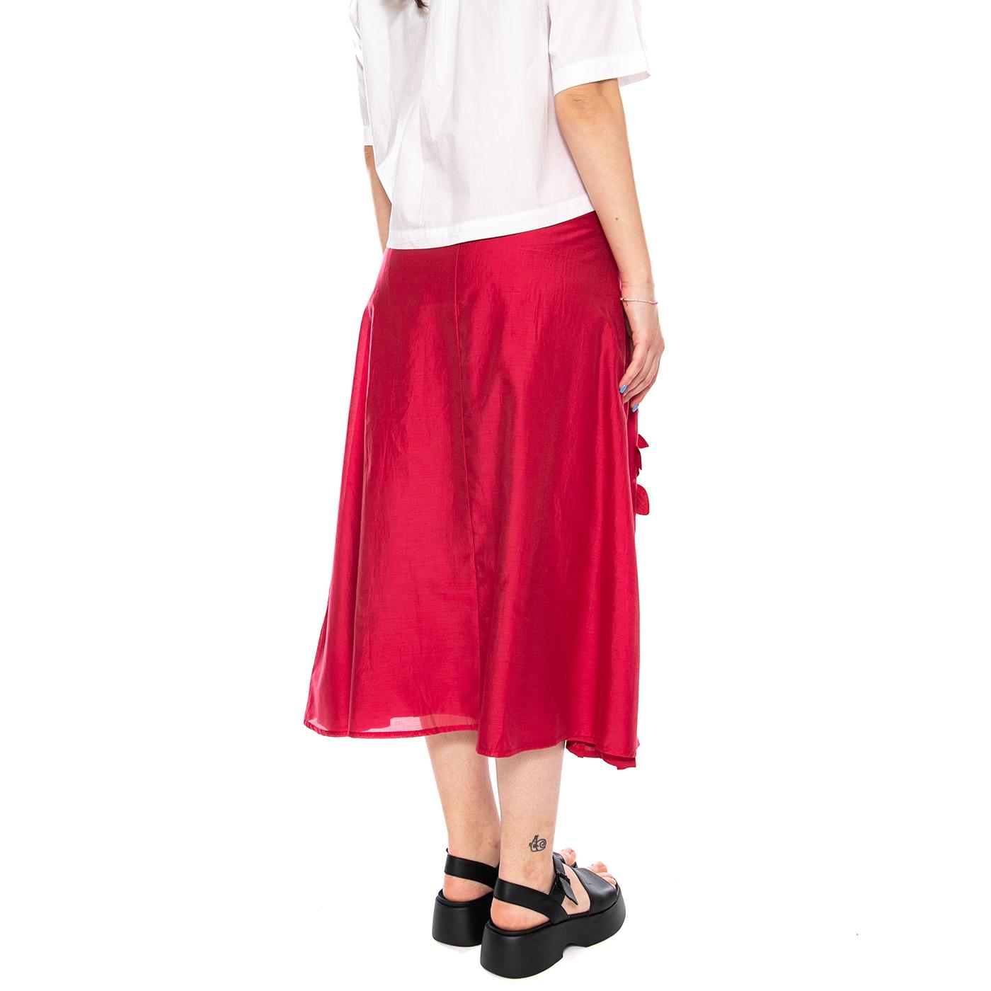 FALDA MIDI FLUIDA FUCSIA - Gonna Lunga Donna Viola 61W/11205 FCS WILD PONY 