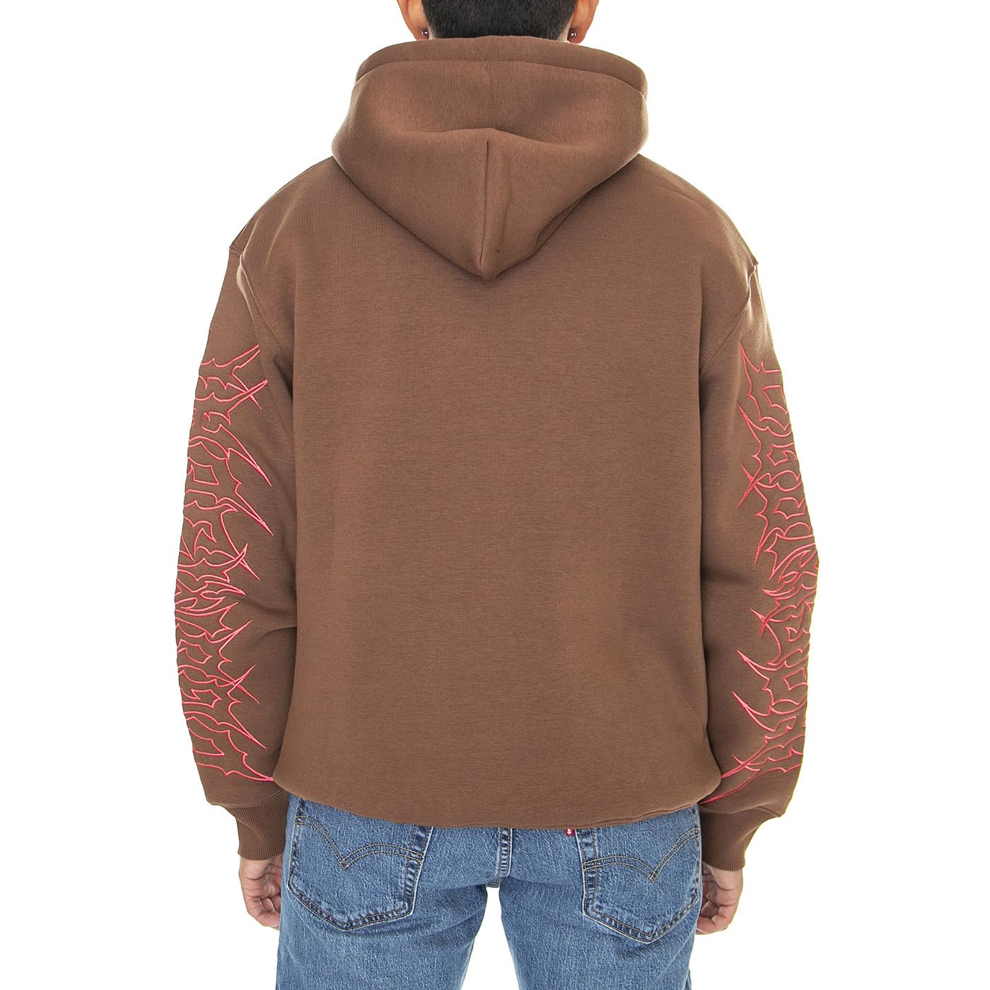 Graffpunk Hoodie Brown - Felpa con Cappuccio Uomo Marrone HDY0084BRO  DOOMSDAY 