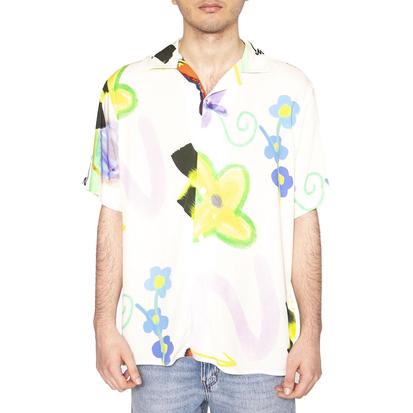 Flower Shop Viscose Shirt - Camicia Maniche Corte Uomo Multicolore 7005-44-7005-44  OAS 