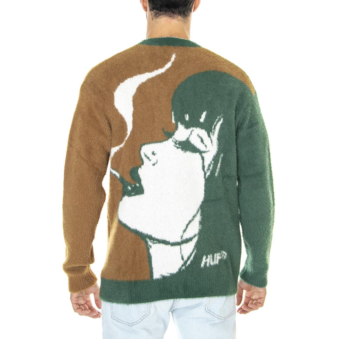 Feels Good Cardigan Brown - Cardigan Uomo Marrone / Multi KN00391-BROWN  HUF 