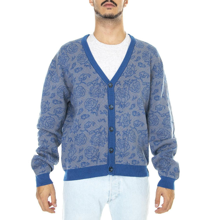 Botanical Knit Cardigan Multi Colour - Cardigan Uomo Blu / Multicolore SCA-CDG-0001  SANTA CRUZ 