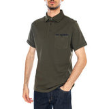 Premium Corpatch Tailored Polo Dark Olive - Herren Polo Grün  Herren BARBOUR