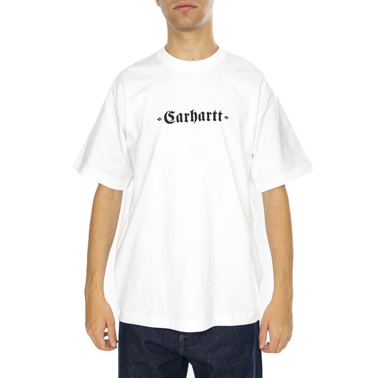 S/S Greatest Hits T-Shirt White / Black - Maglietta Girocollo Uomo Bianca I034394.00AXX  CARHARTT WIP 