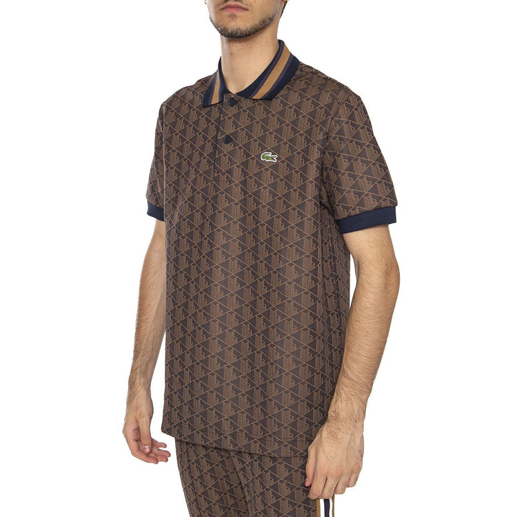 Maglietta M/C 9I4 Brown - Polo Shirt Uomo Marrone DH1417-9I4  LACOSTE 