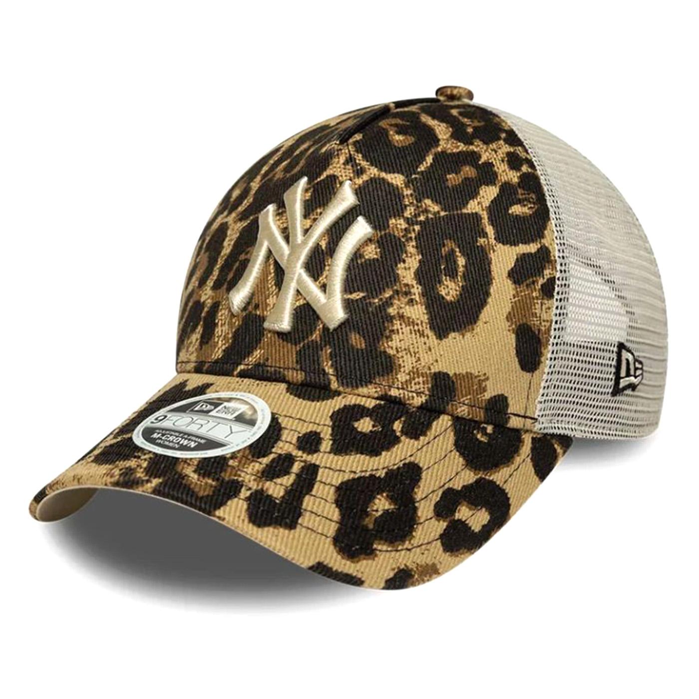 FEMALE LEOPARD 940® MC AF TRUCKER NEW YORK YANKEES - Cappellino con Visiera Leopardato<BR/><BR/><BR/><BR/><BR/><BR/><BR/> 60856311 BRS NEW ERA 