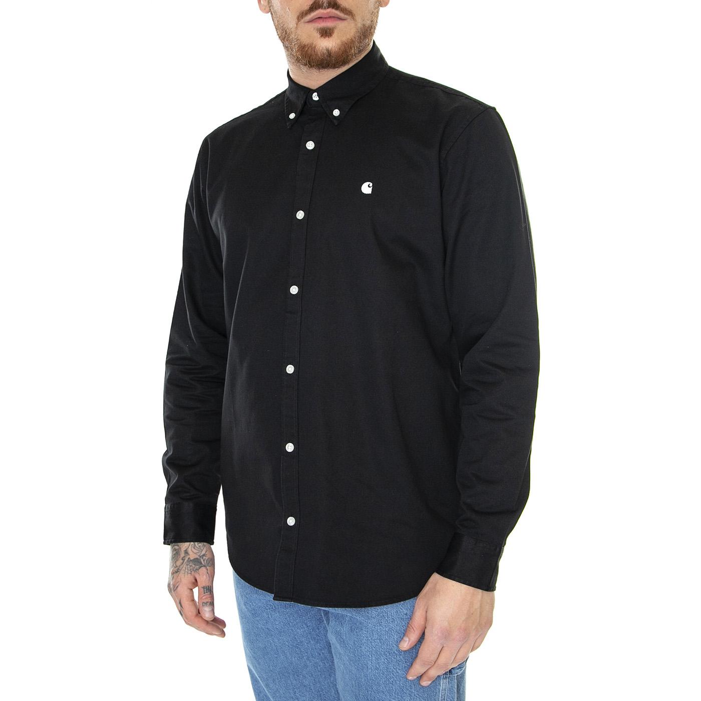 L/S Madison Shirt Black / White - Camicia Uomo Nera I023339-0D2XX  CARHARTT WIP 
