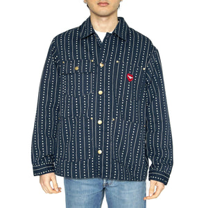 Drewe Chore Coat Heart C Pinstripe, Ink / Natural - Giacca Uomo Blu I034823.2RU02  CARHARTT WIP 